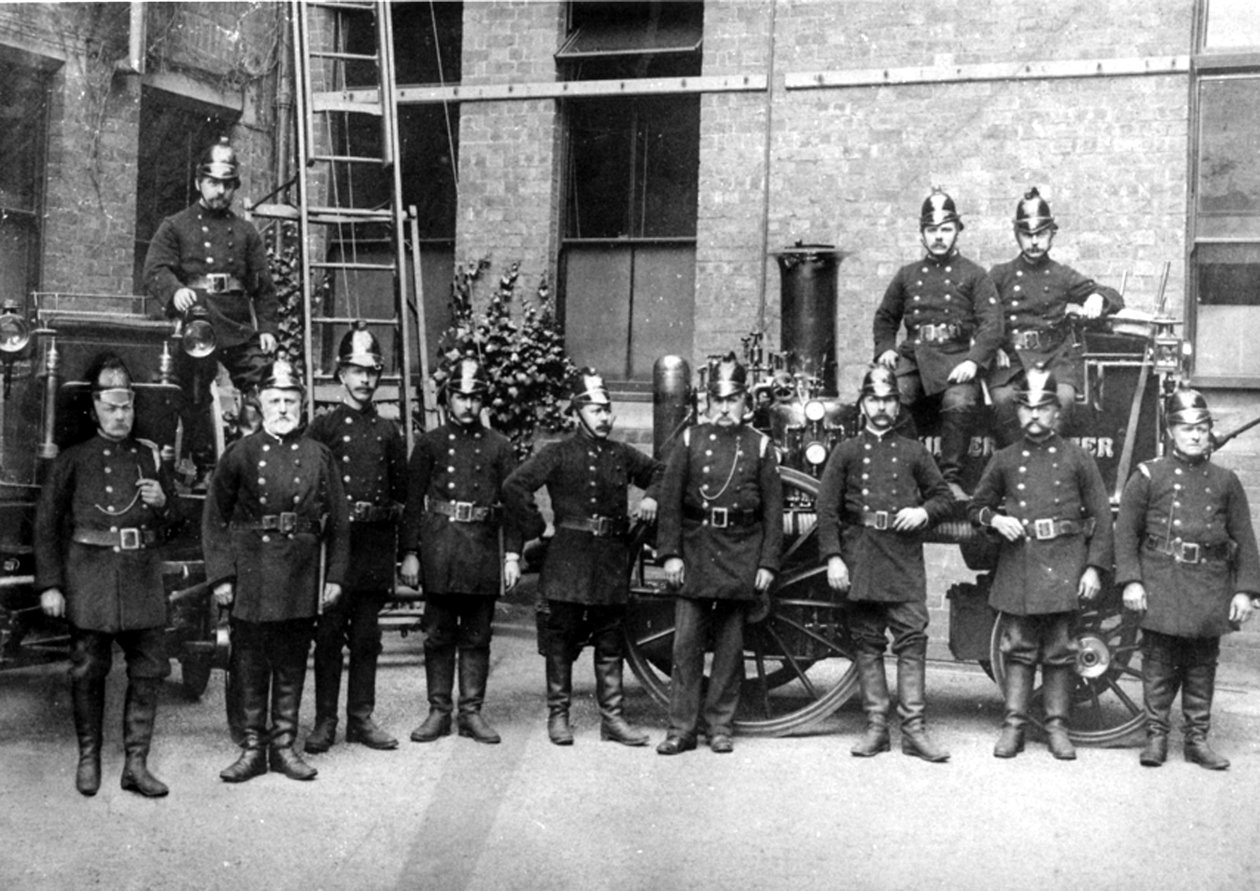 Brigada de incêndio de Kidderminster, 1910 de English Photographer