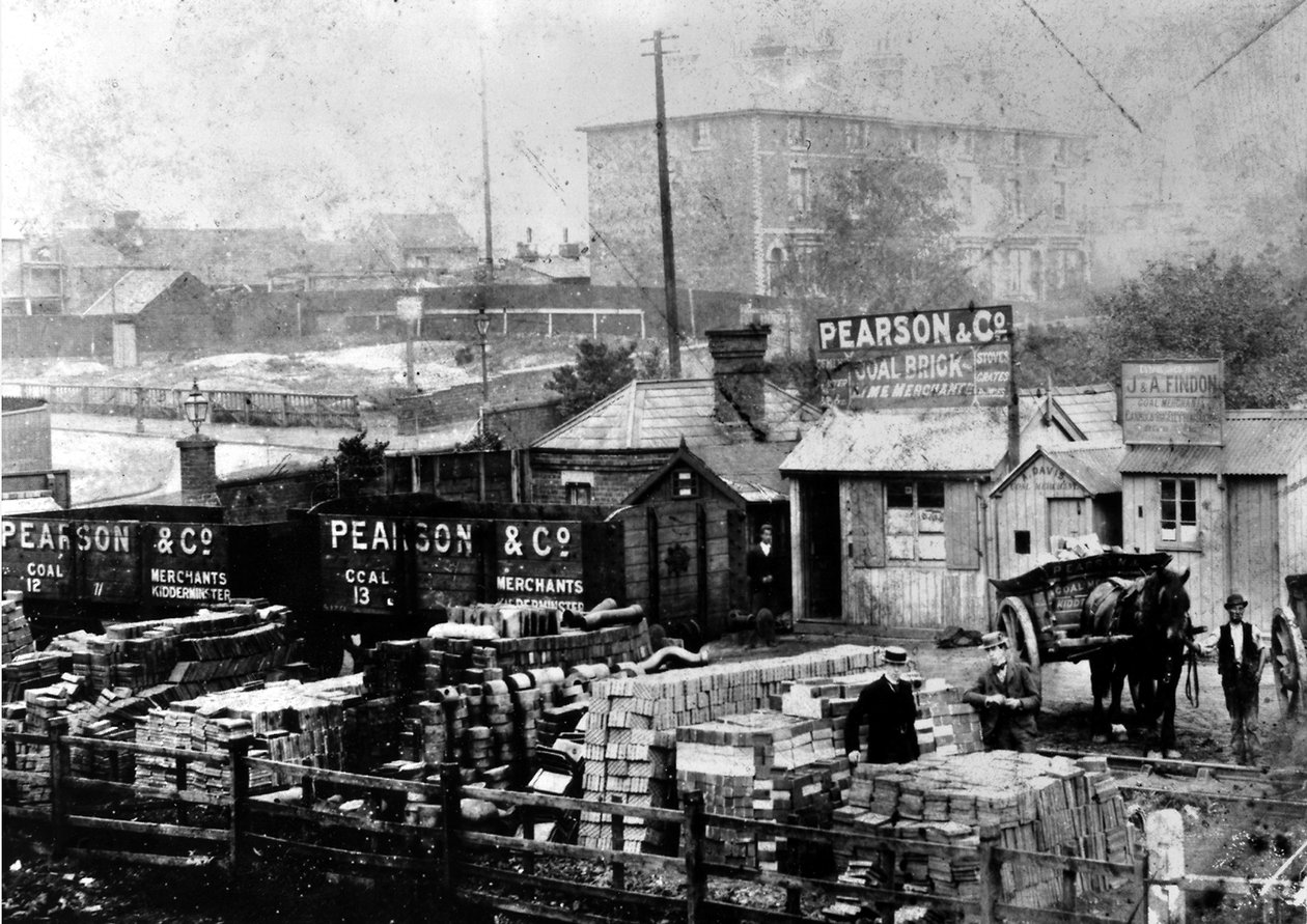Pátio de transporte ferroviário de Kidderminster, 1900 de English Photographer