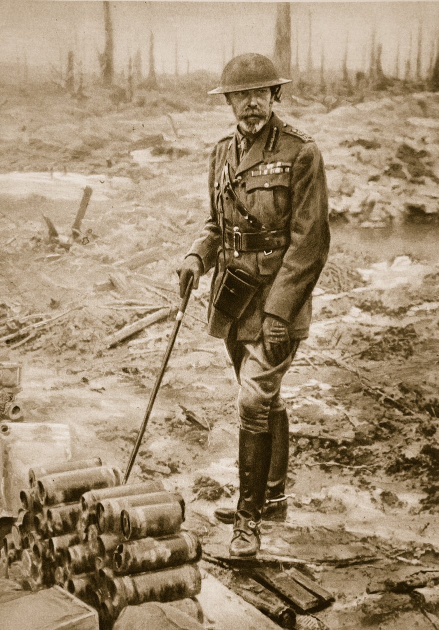 Rei George V em Flandres, 1914-19 de English Photographer