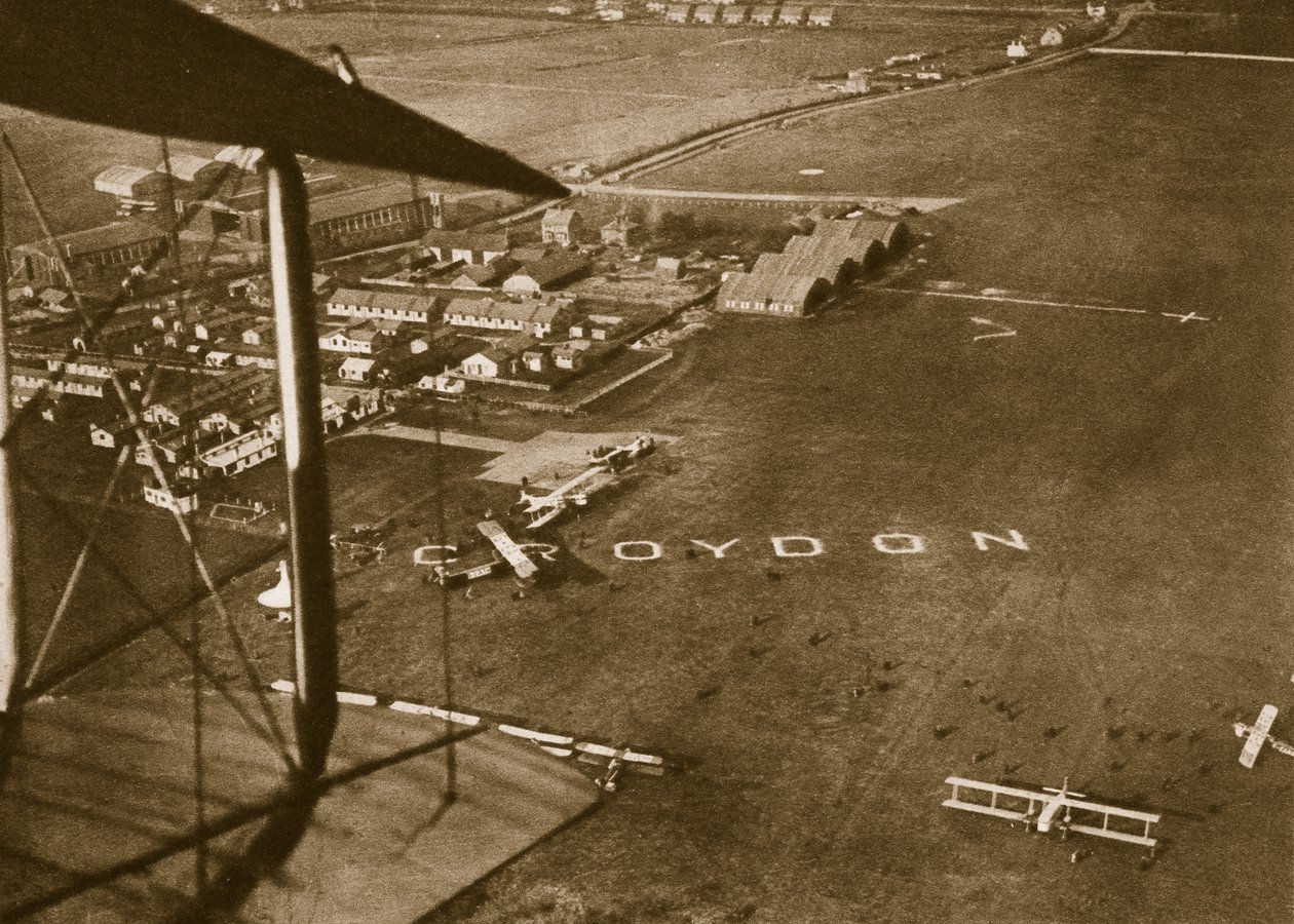Aeroporto de Londres em 1925 (foto sépia) de English Photographer