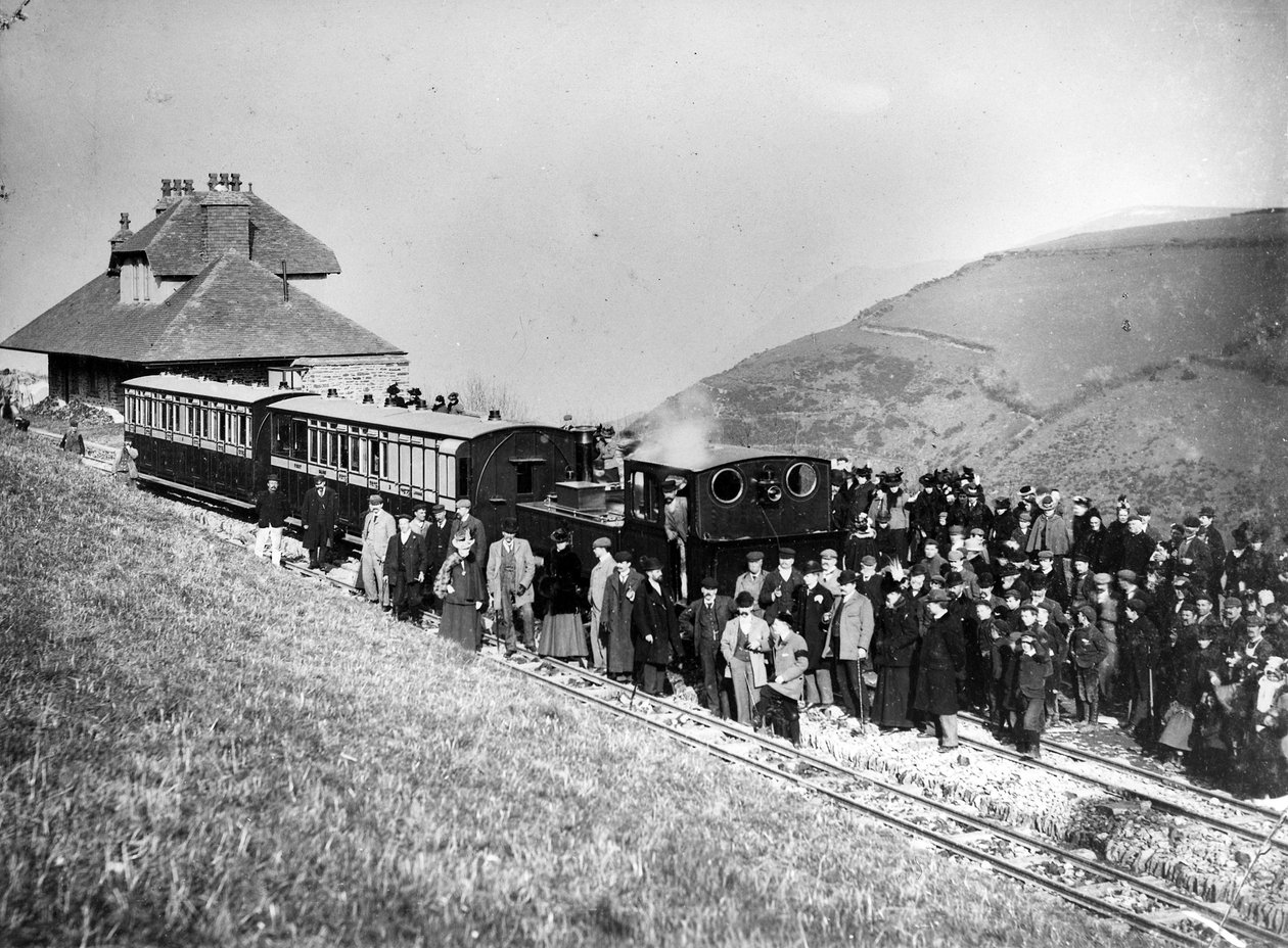 Estrada de ferro Lynton-Barnstaple, c.1898 de English Photographer