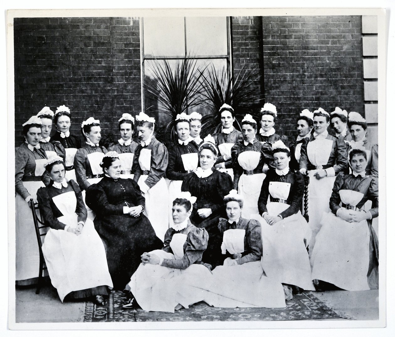 Miss Gordon, Miss Crossland e vinte enfermeiras e irmãs de English Photographer