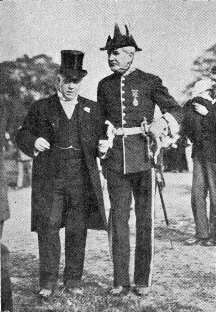 Sr. Littler saindo de Alexandra Palace após a cerimônia de abertura, ilustração de The King, 25 de maio de 1901 de English Photographer