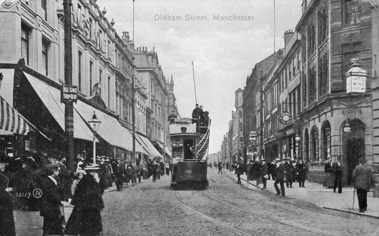 Rua Oldham, Manchester, c.1910 de English Photographer