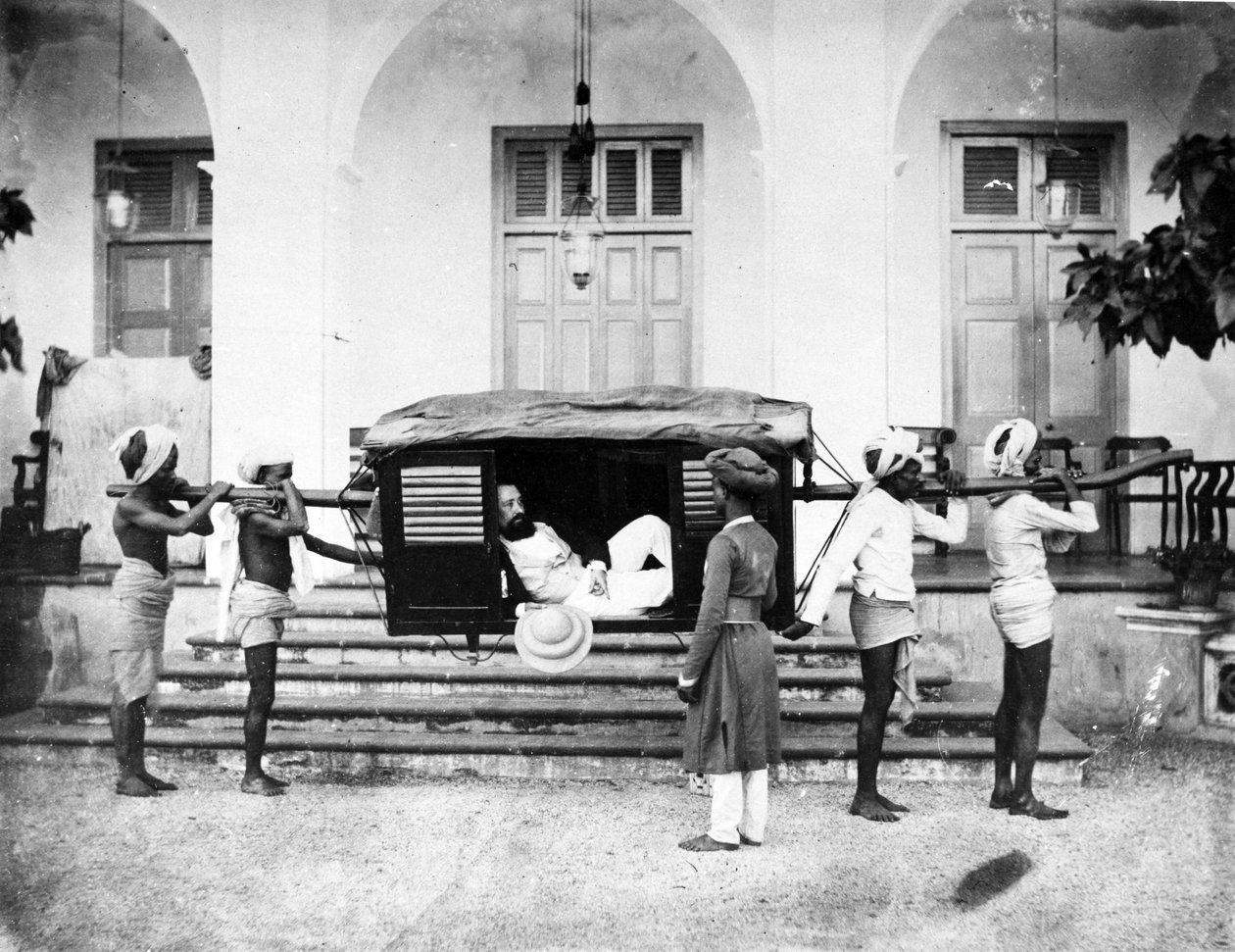 Palanquim, de 1870 de English Photographer