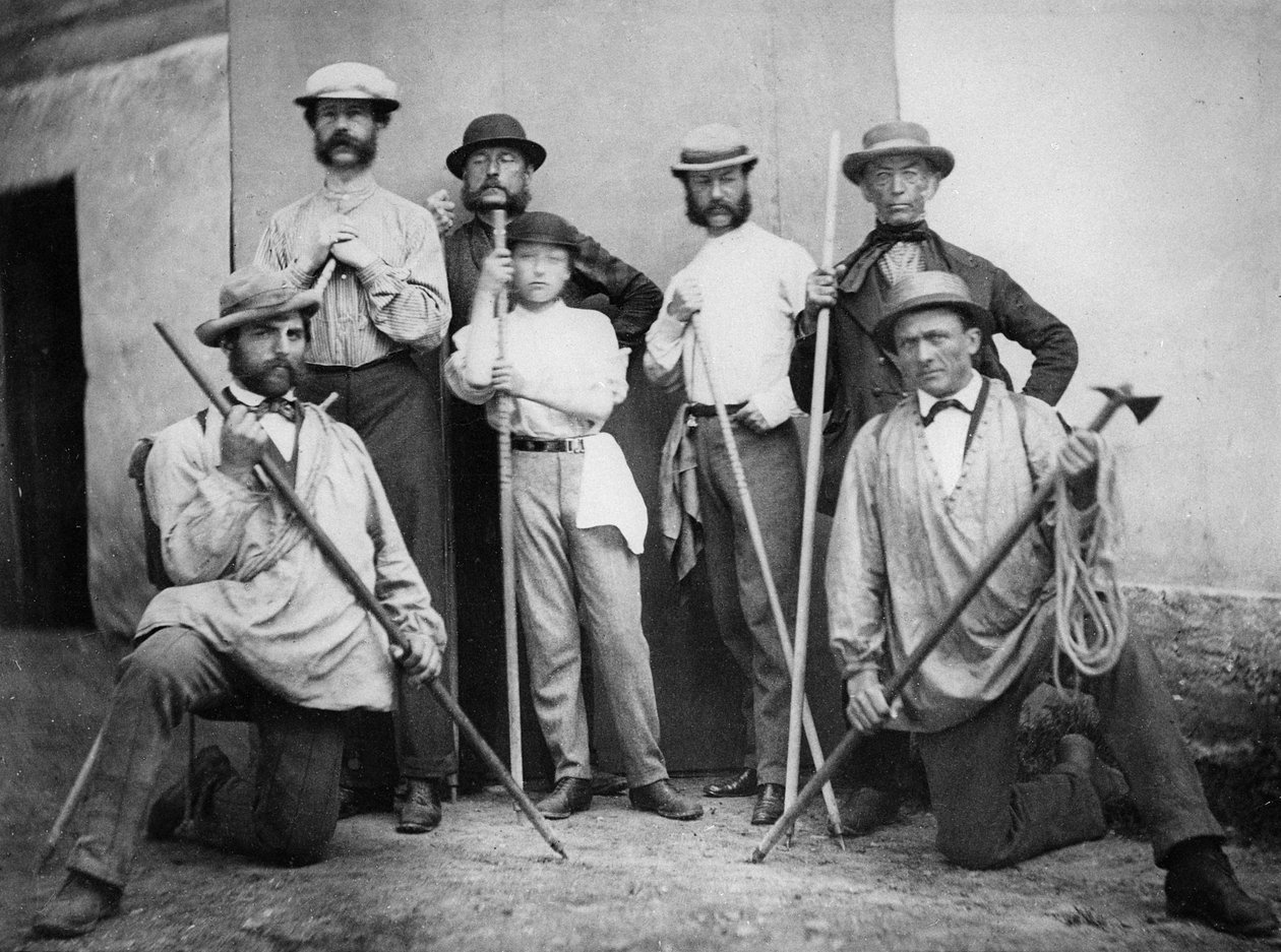 Expedição do Príncipe Arthurs ao Mont Blanc, c.1865 de English Photographer