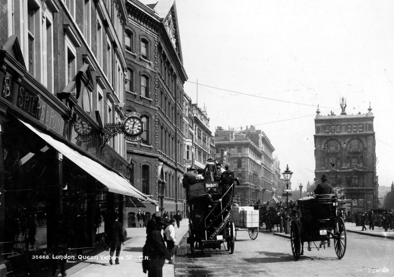 Queen Victoria Street, Londres, c.1891 de English Photographer