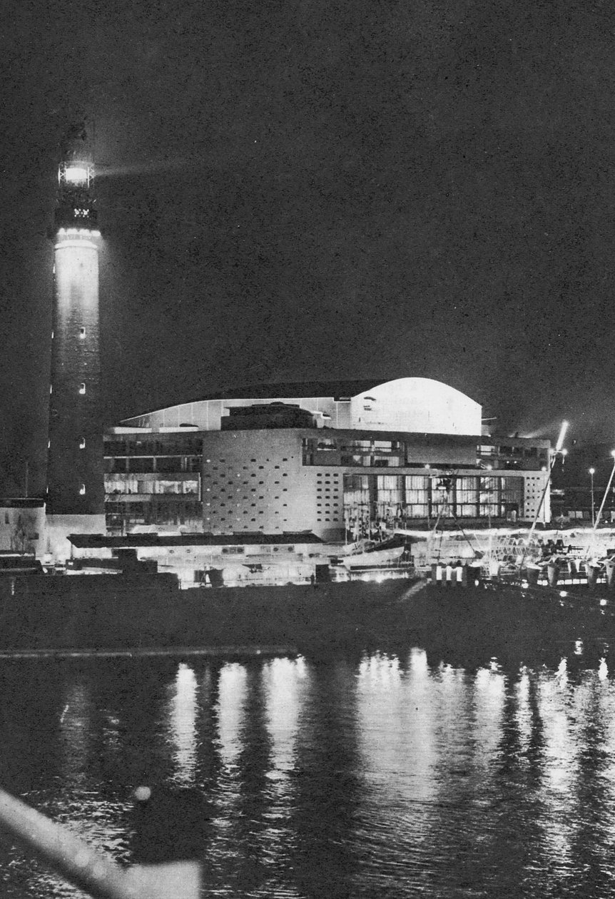 Southbank à noite, 1951 de English Photographer
