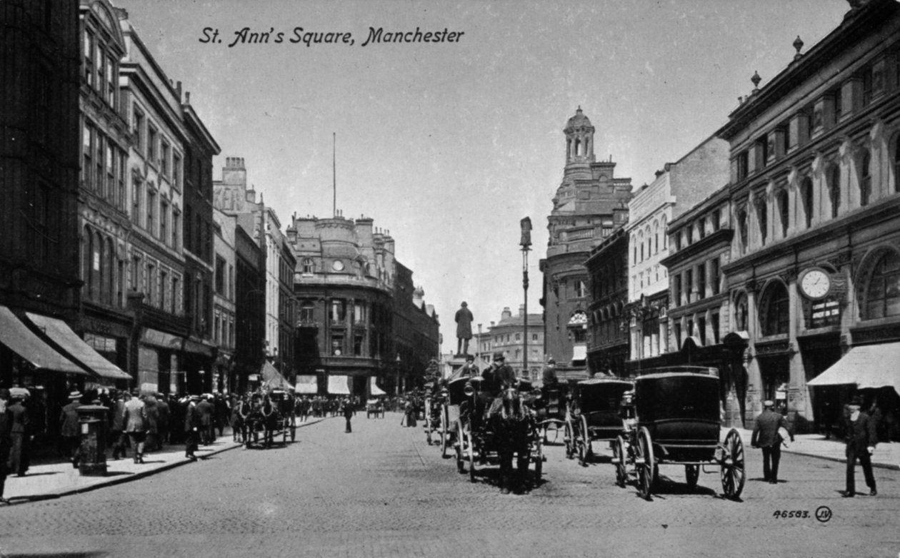 Praça de Santa Ana, Manchester, c.1910 de English Photographer