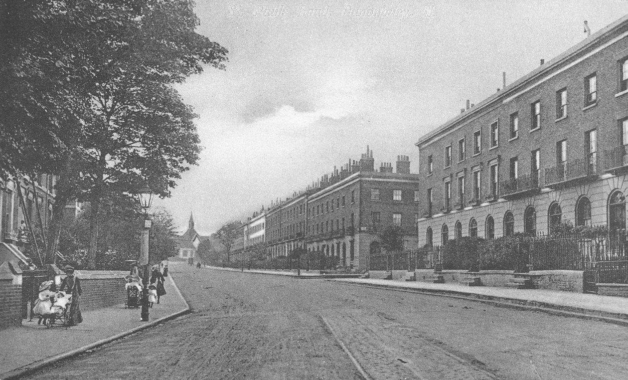 St. Pauls Road, Canonbury, Islington, cerca de 1905 de English Photographer