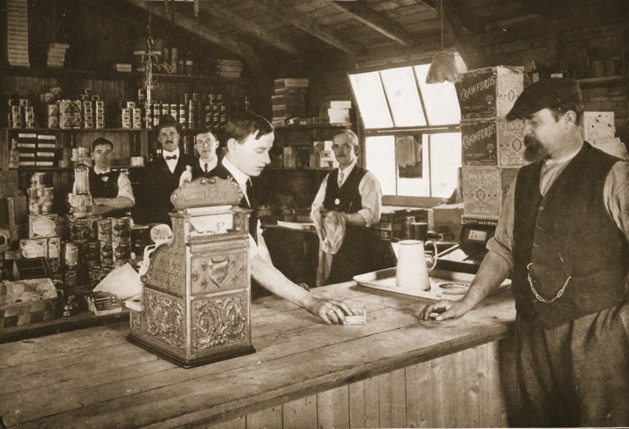 A cantina, Lofthouse Park, ilustração de prisioneiros alemães na Grã-Bretanha (photogravura) de English Photographer