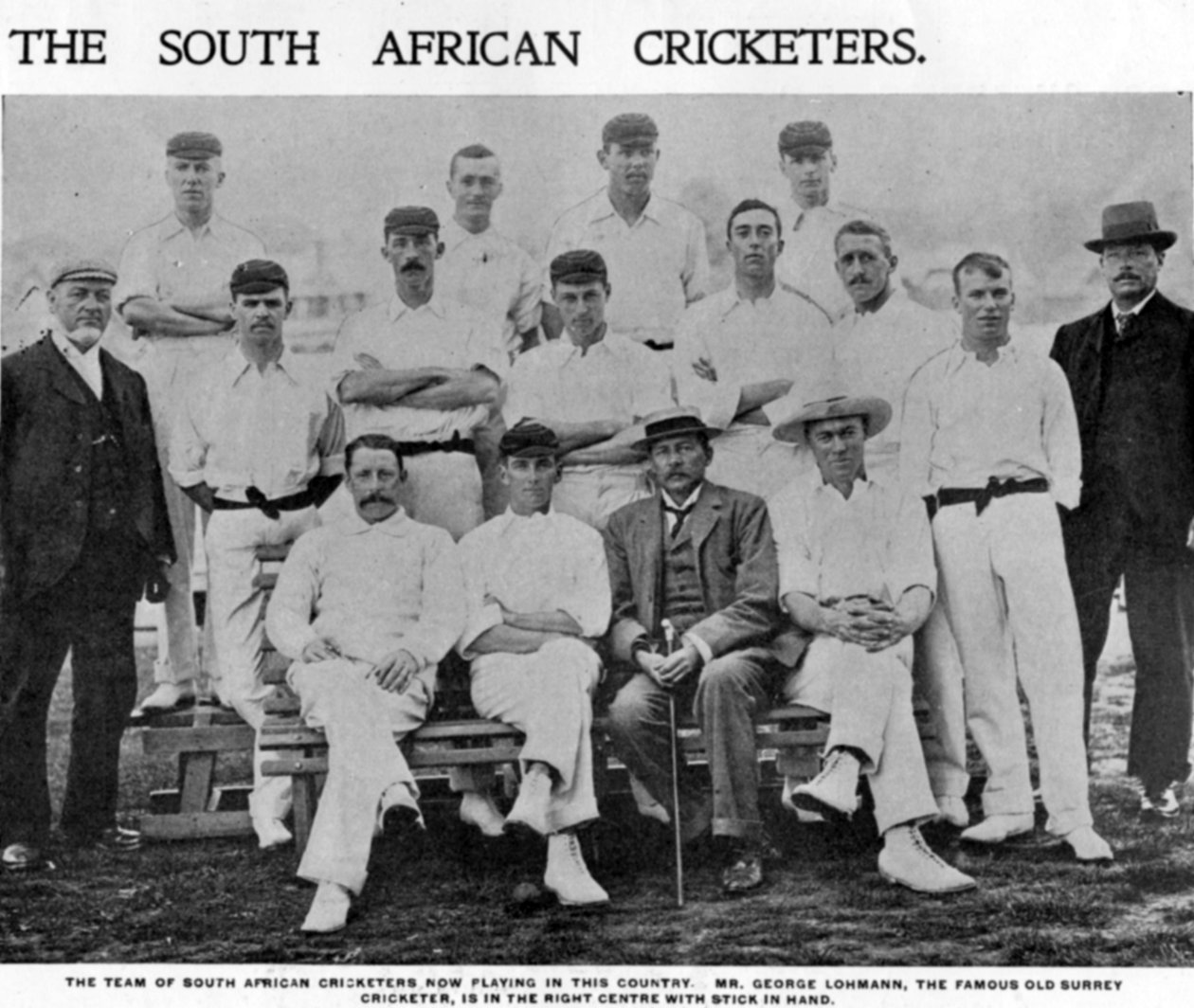 Os jogadores de críquete sul-africanos, ilustração do rei, 25 de maio de 1901 de English Photographer