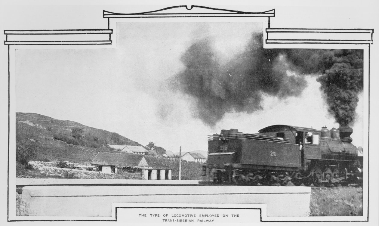 O tipo de locomotiva empregada na ferrovia transiberiana, da The Sphere, 15 de agosto de 1903 de English Photographer