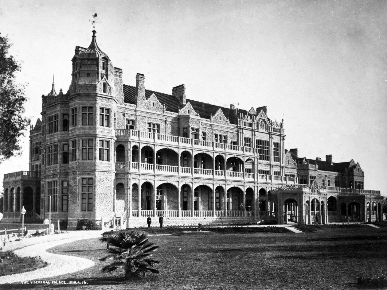 O Palácio dos Vice-reis, Simla, c.1890 de English Photographer
