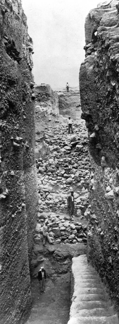 As defesas de Jericó no Pré-Cerâmica Neolítico Um período, c.1930-6 de English Photographer