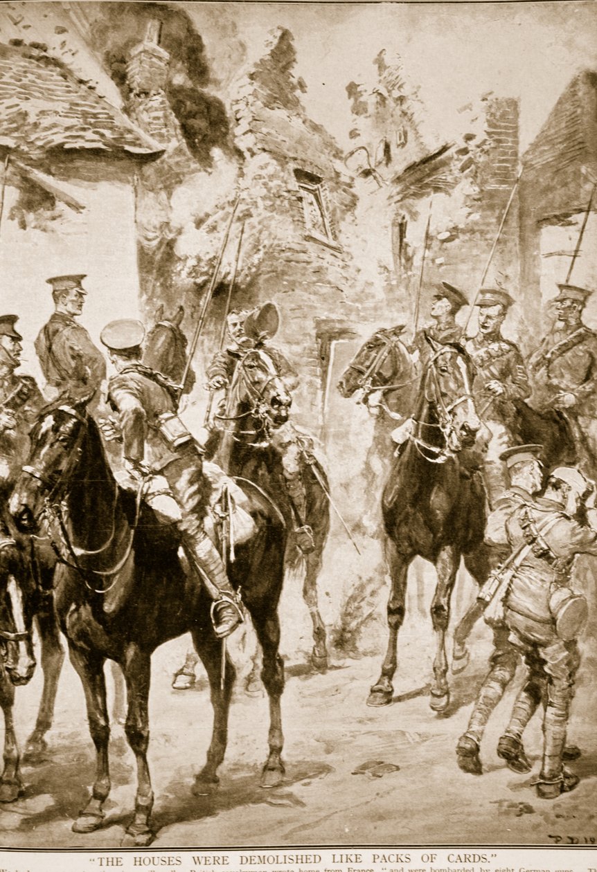 As casas foram demolidas como baralhos de cartas, 1914-19 de English Photographer