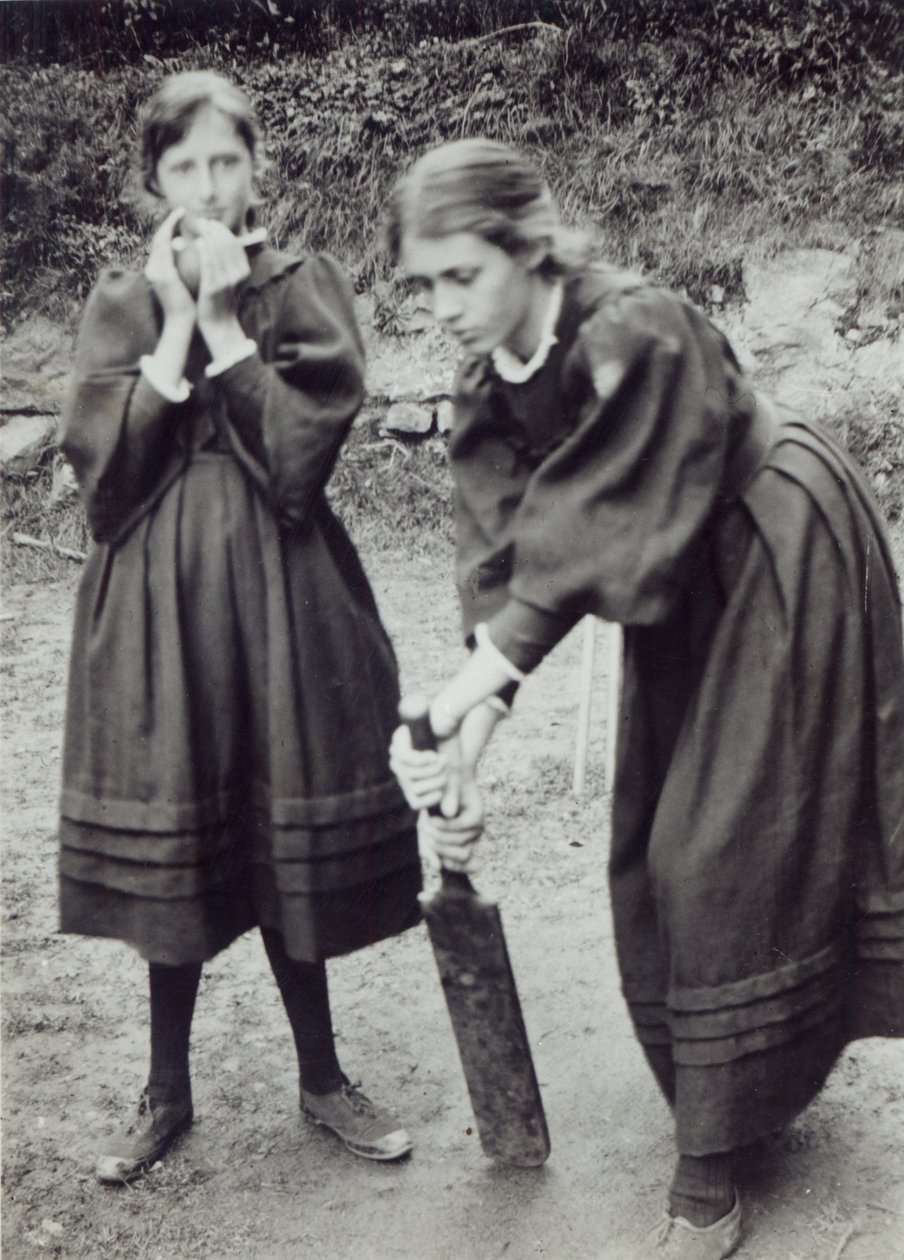 Virginia e Vanessa Stephen, em St. Ives, 1894 de English Photographer
