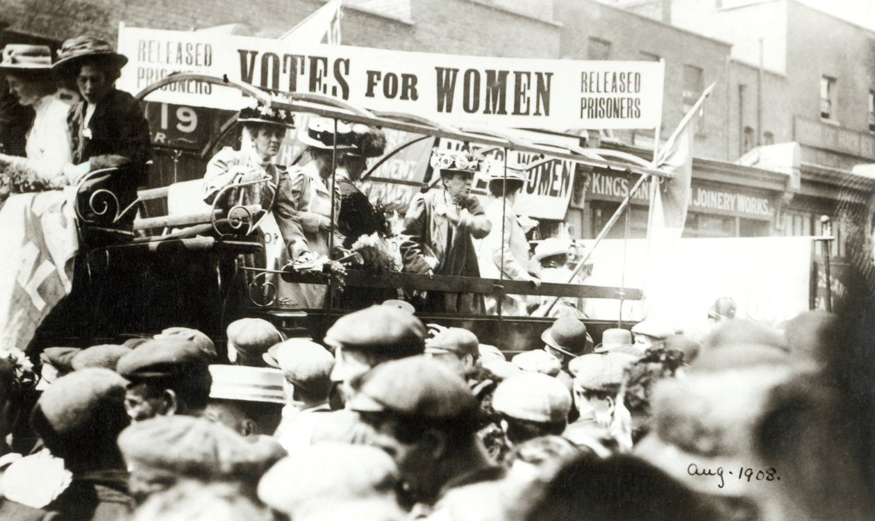 Votos para mulheres, agosto de 1908 de English Photographer