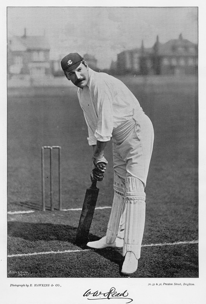 WW Read, de Famous Cricketers e Cricket Grounds, publicado por Hudson e Kearns, 1895 de English Photographer