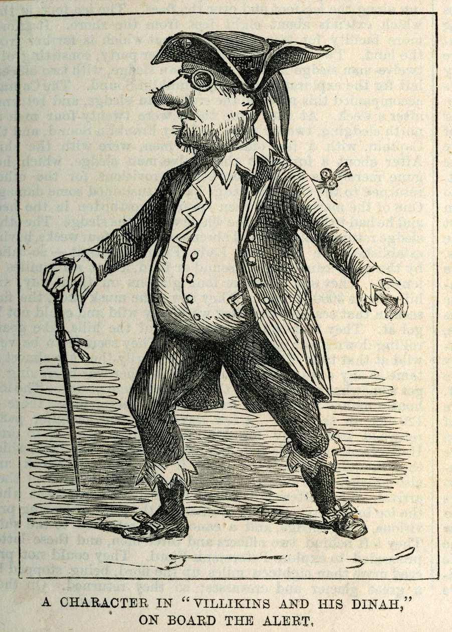 Um personagem em &39;Villikins e seu Dinah&39;, a bordo do The Alert, publicado no &39;The Illustrated London News&39; c.1875-77 de English School