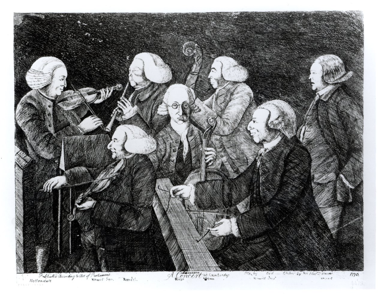 Um concerto em Cambridge, 1770 de English School