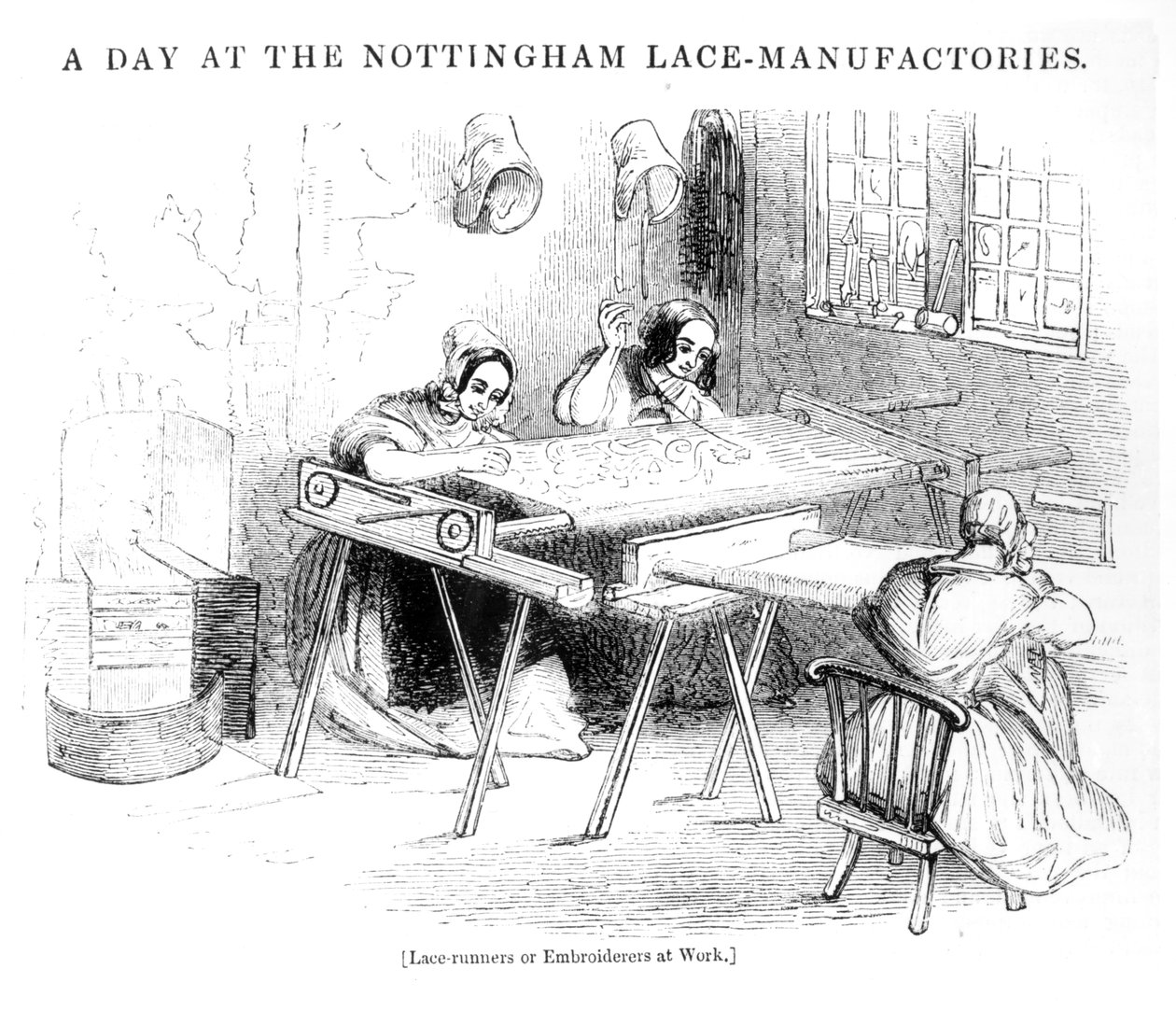 Um dia no Nottingham Lace Fabricantes de English School