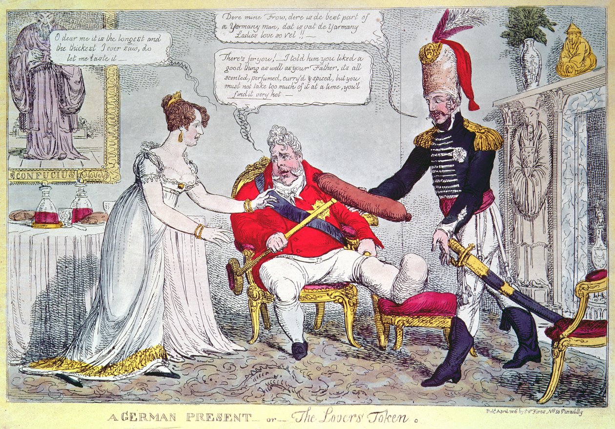 Um presente alemão ou o símbolo do amante, 1816 de English School