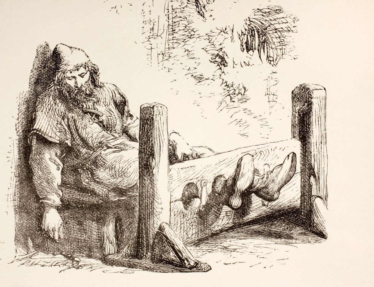 Um homem em ações, 1890 de English School