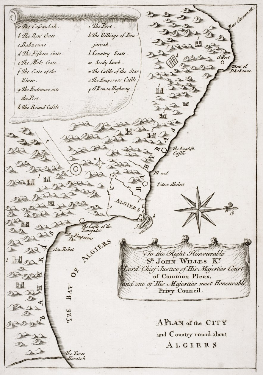 Um plano da cidade e do país em torno de Argel de English School