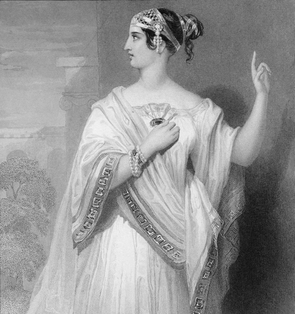 Uma mulher nobre romana, c.1845 de English School