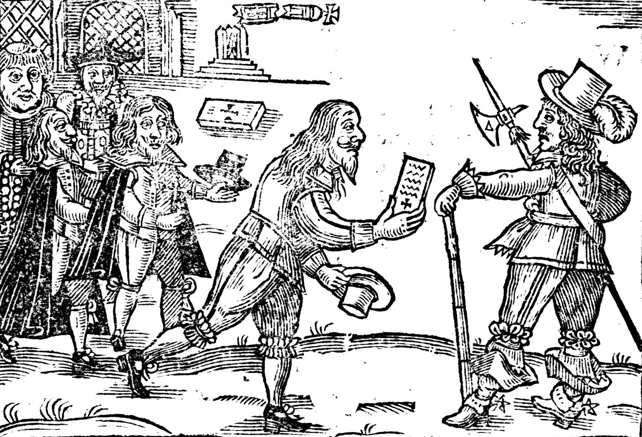 Um escocês requerendo Charles I (1600-49) de English School
