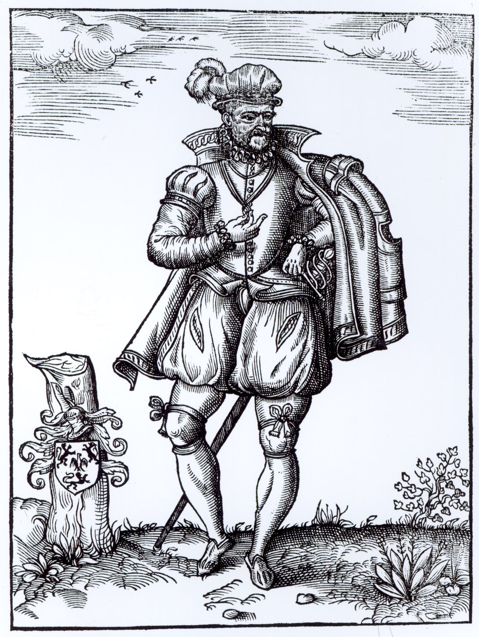 Um cavalheiro de Tudor de English School