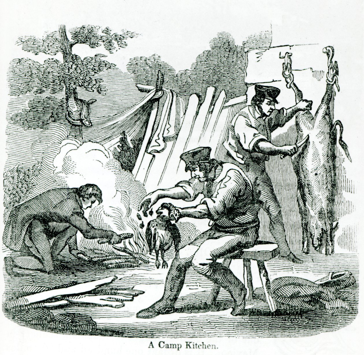 Uma cozinha de acampamento, 1856 de English School