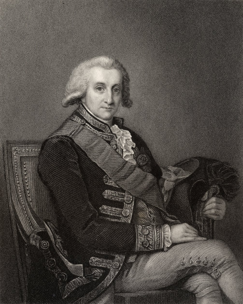 Almirante George Brydges Rodney, gravado por J. Cochran, da National Portrait Gallery, volume V, publicado em 1835 de English School