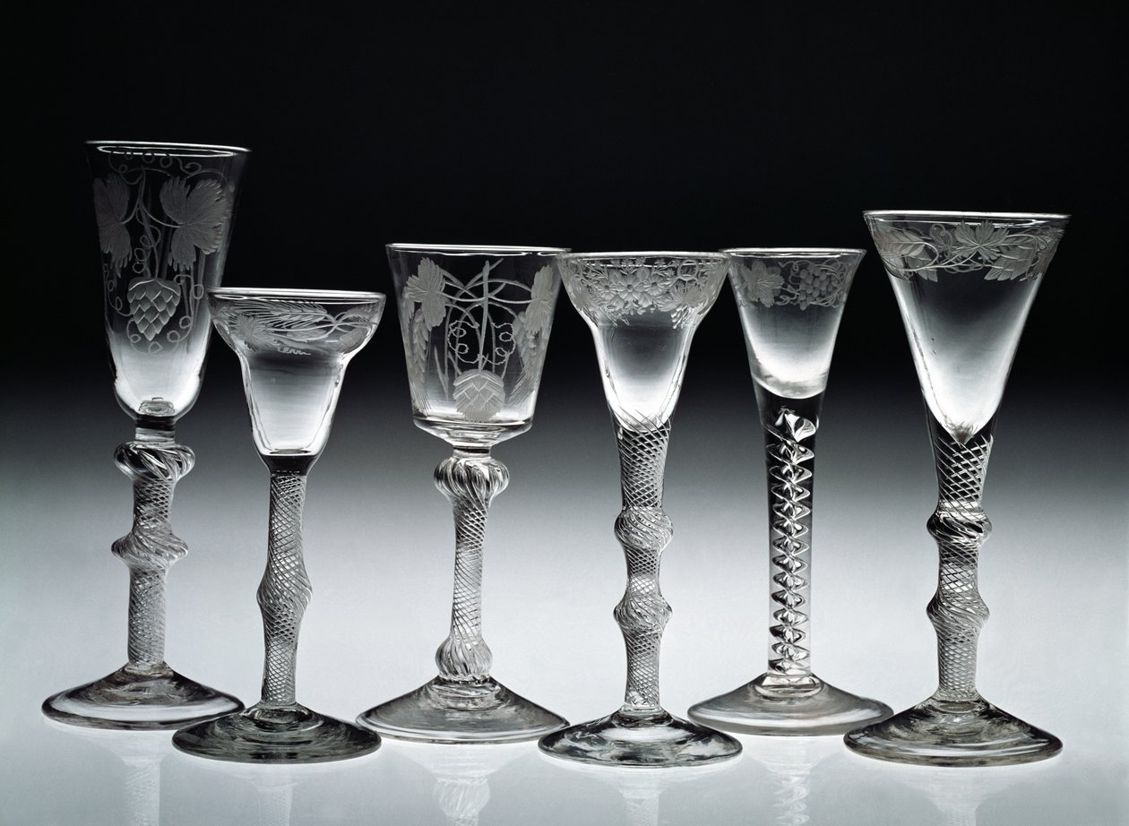 Óculos de ar, 1750-60 (vidro) de English School