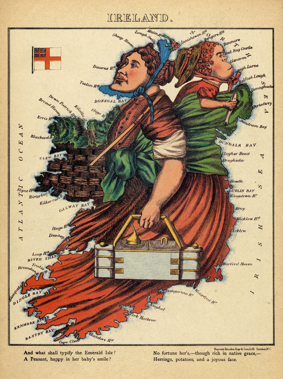 Alegoria da Irlanda, c.1860 de English School