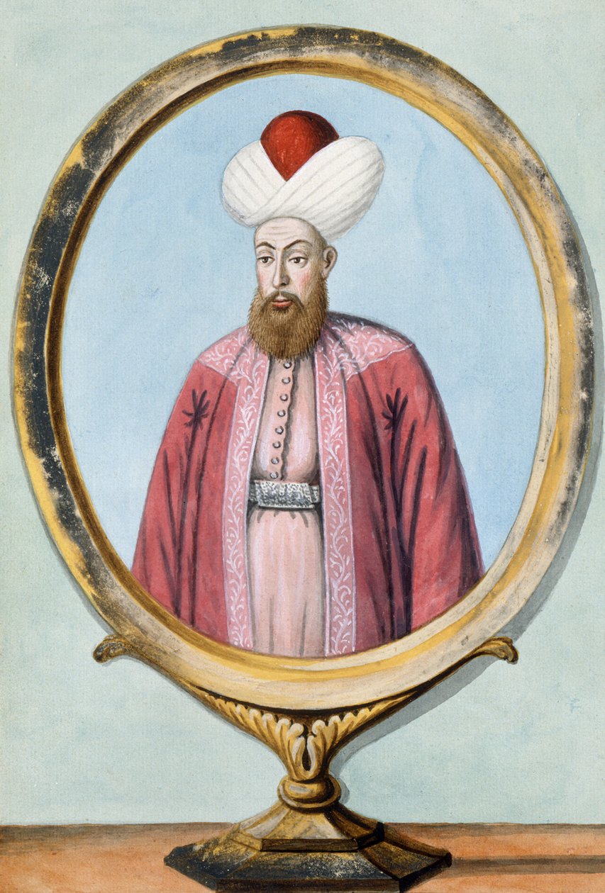 Amurath (Murad) I (1319-89), Sultão 1359-89, de uma série de retratos dos imperadores da Turquia, 1808 (wc) de English School