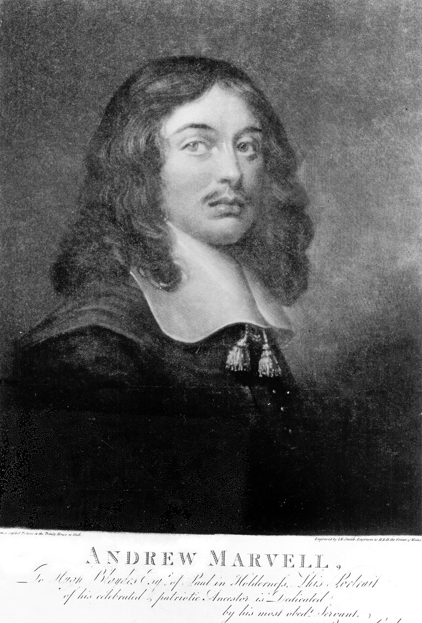 Andrew Marvell (1621-78), gravado por John Raphael Smith (1752-1812) de English School