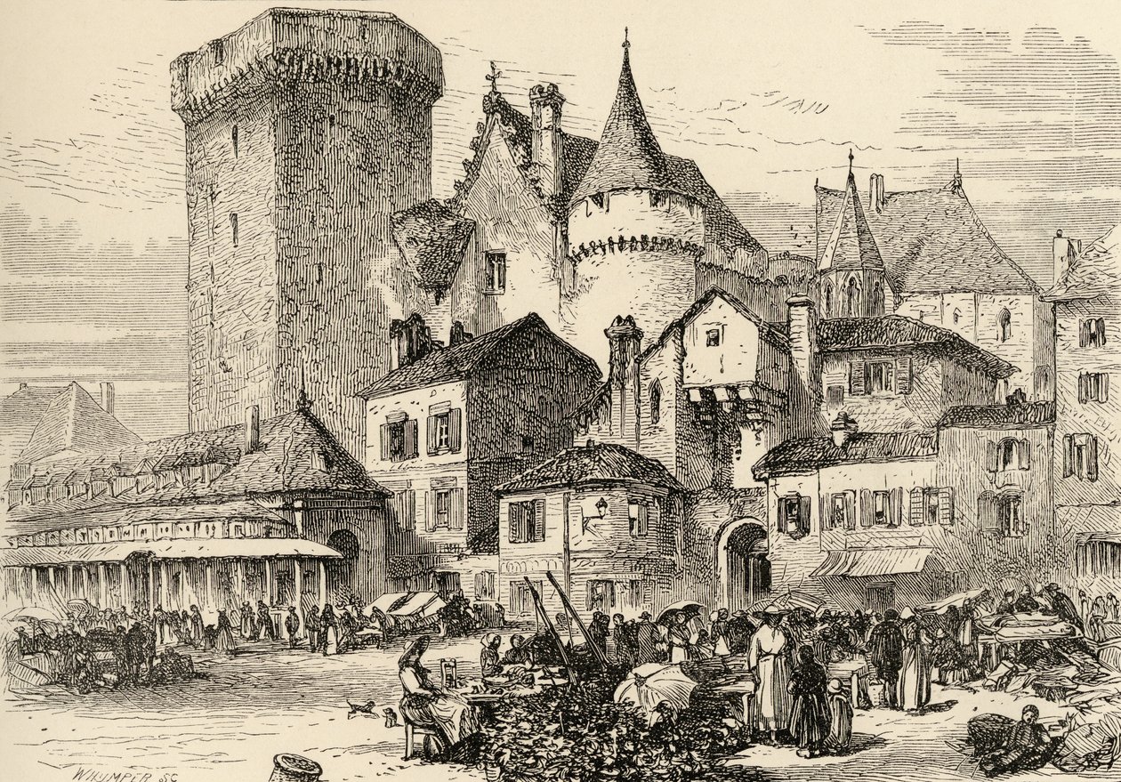 Angoulême, França, ilustração de &39;Imagens espanholas&39; do Rev. Samuel Manning de English School