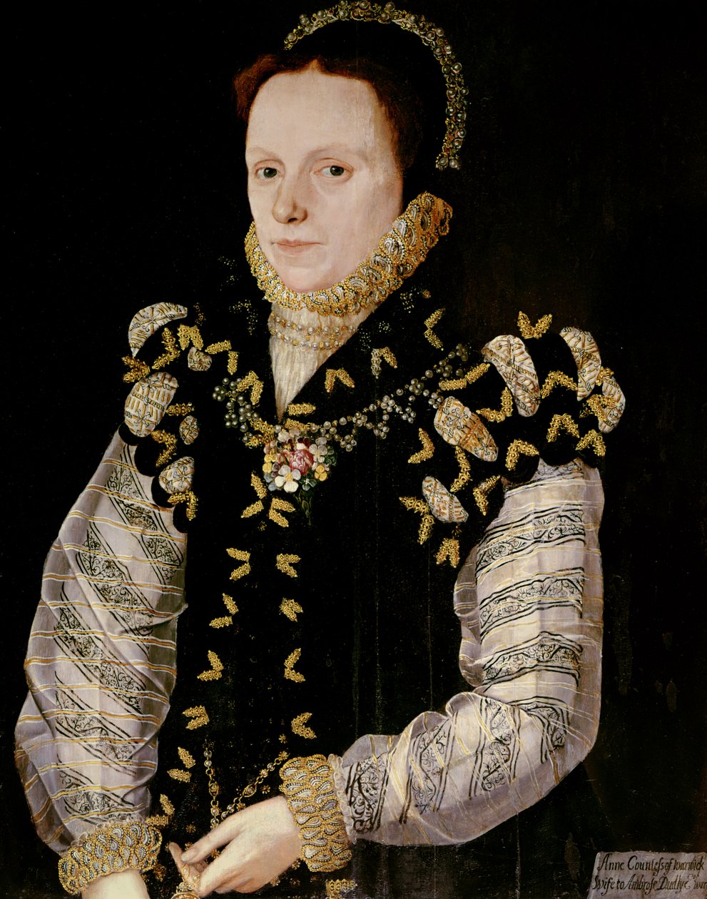 Anne Russell, condessa de Warwick (1548-1604), c.1565 (painel) de English School