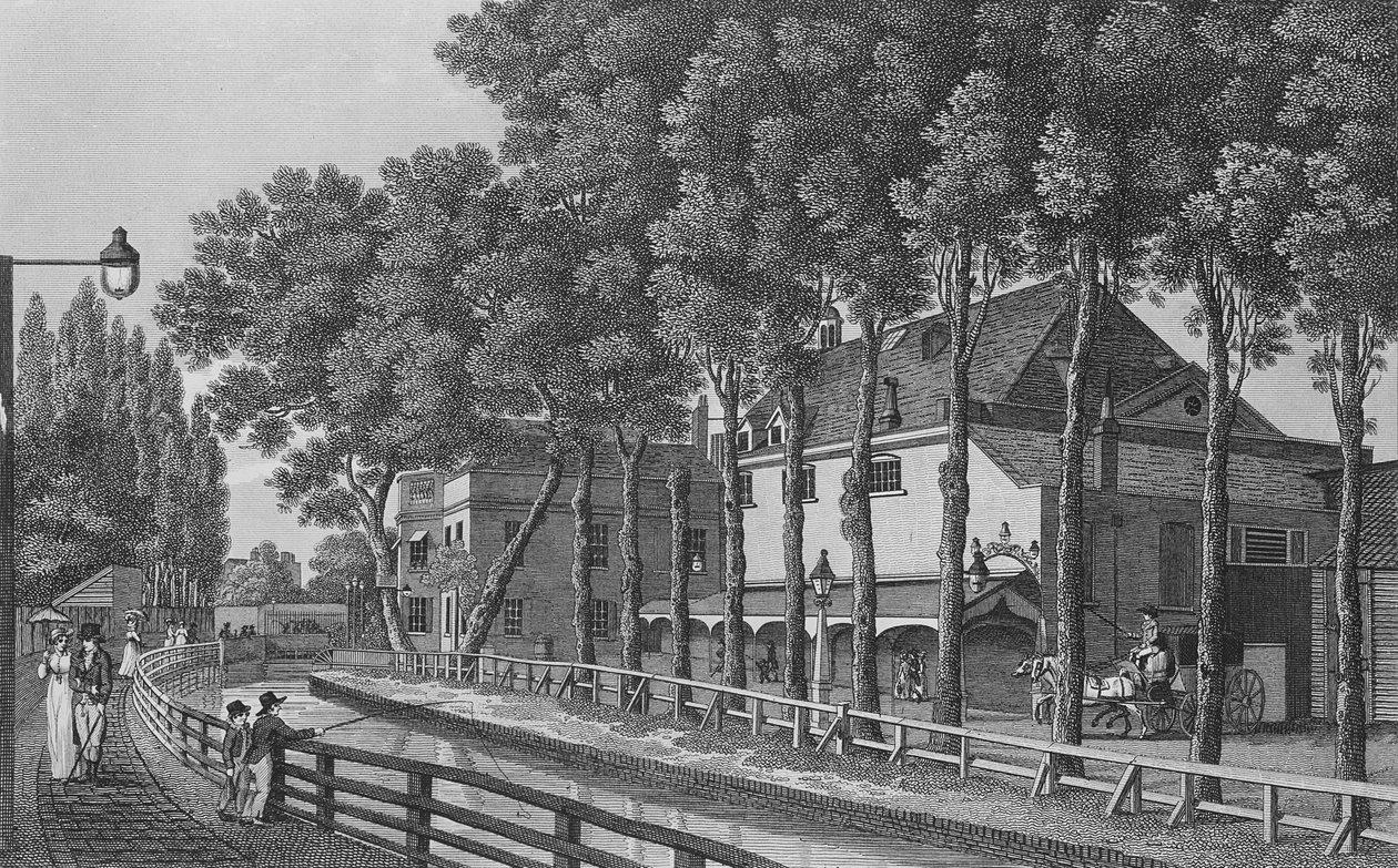 Teatro aquático, poços de Sadler, 1813 de English School