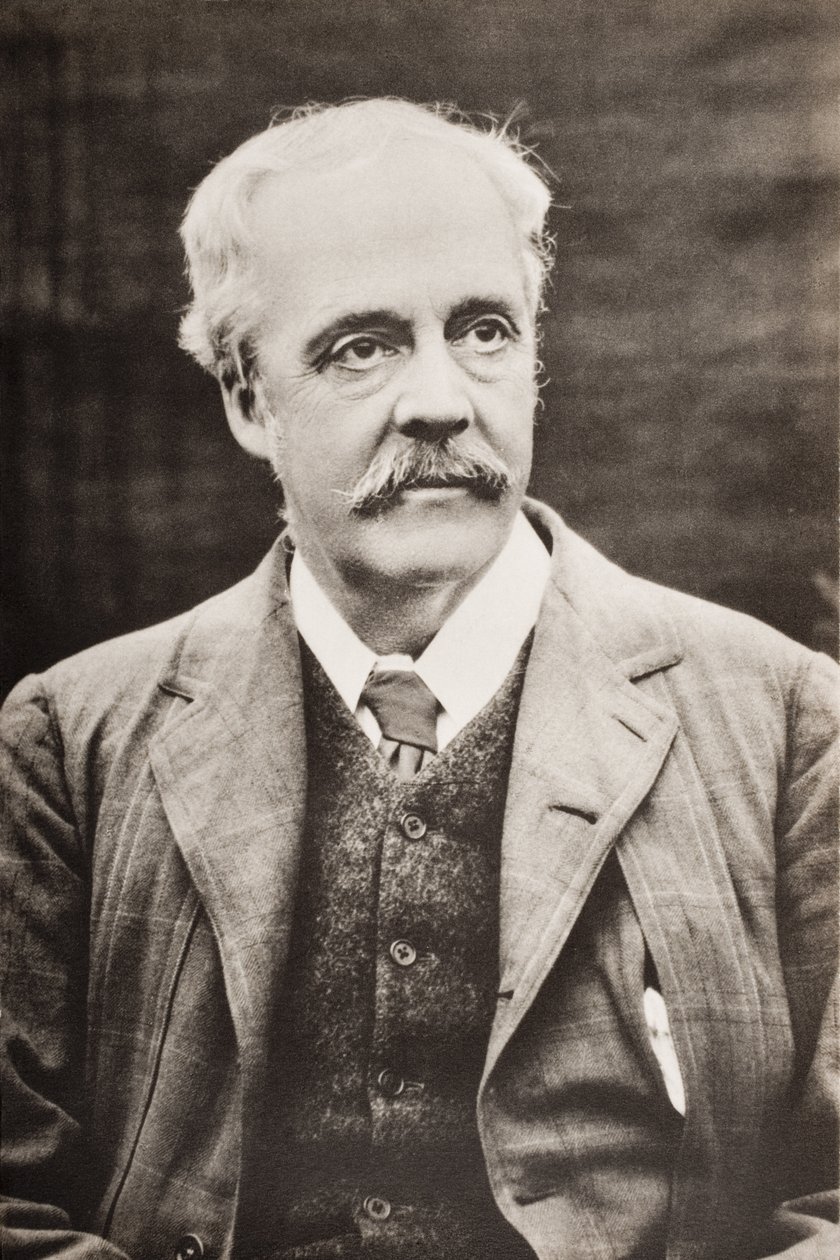 Arthur James Balfour, 1º Conde de Balfour, ilustração de "King Edward and his Times" de Andre Maurois, publicado em 1933 (impresso) de English School