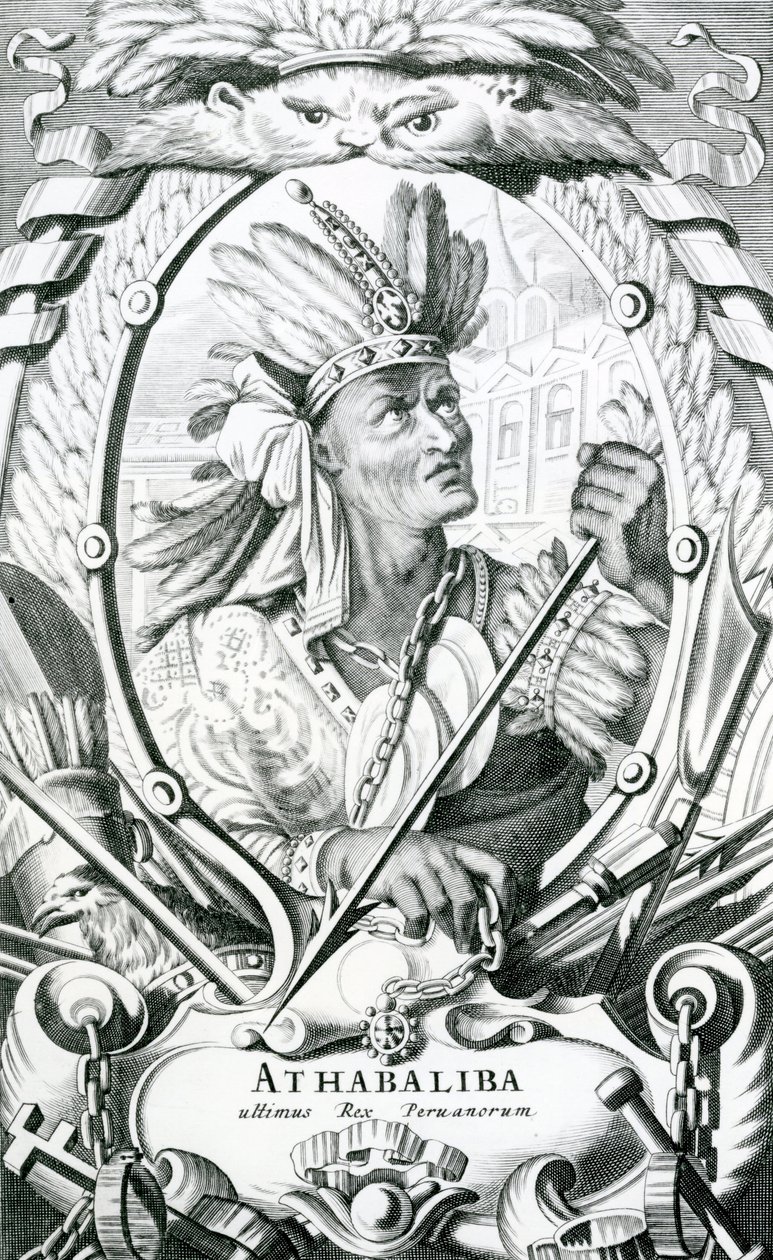 Atabalipa, rei do Peru (1497-1533) de English School