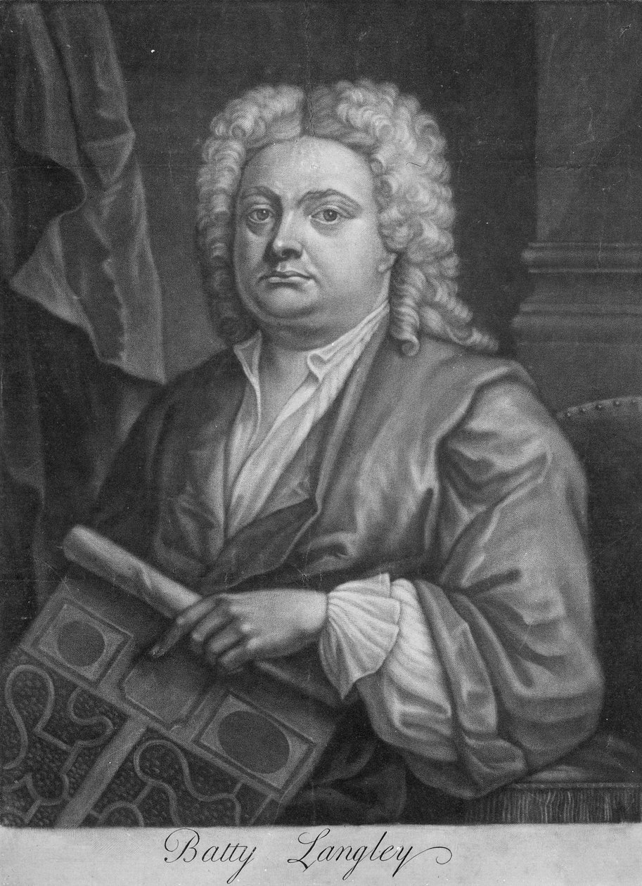 Batty Langley, impressão feita por J. Carwitham, 1741 (mezzotint) de English School