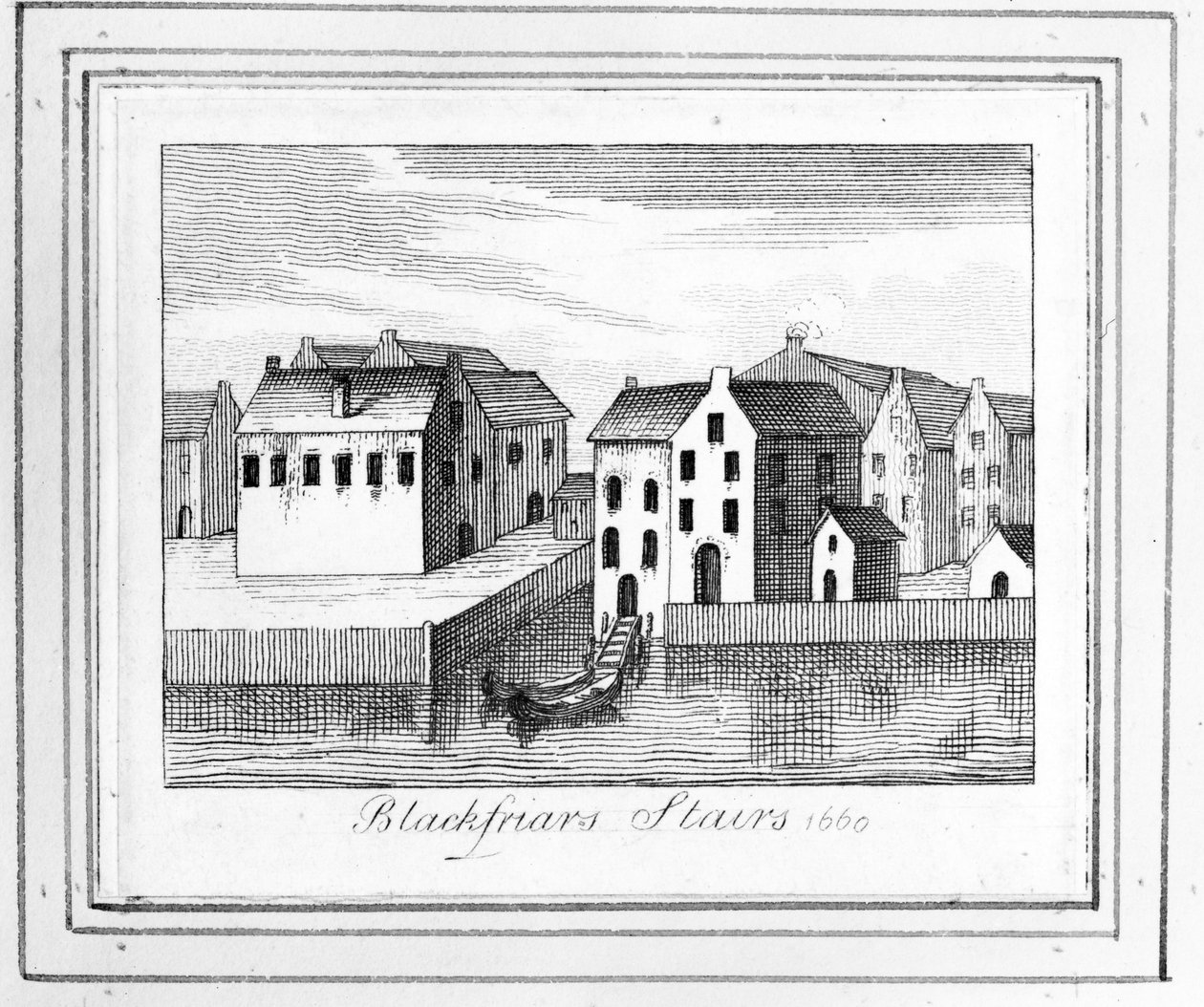 Escadas Blackfriars, 1660 de English School