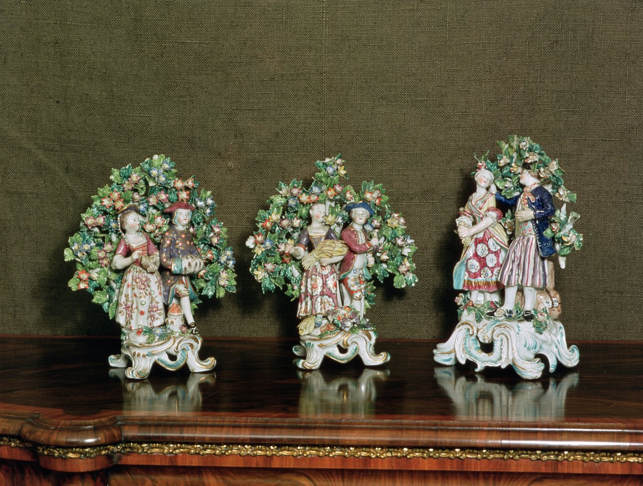 Figuras de porcelana de arco, 1761 (cerâmica) de English School
