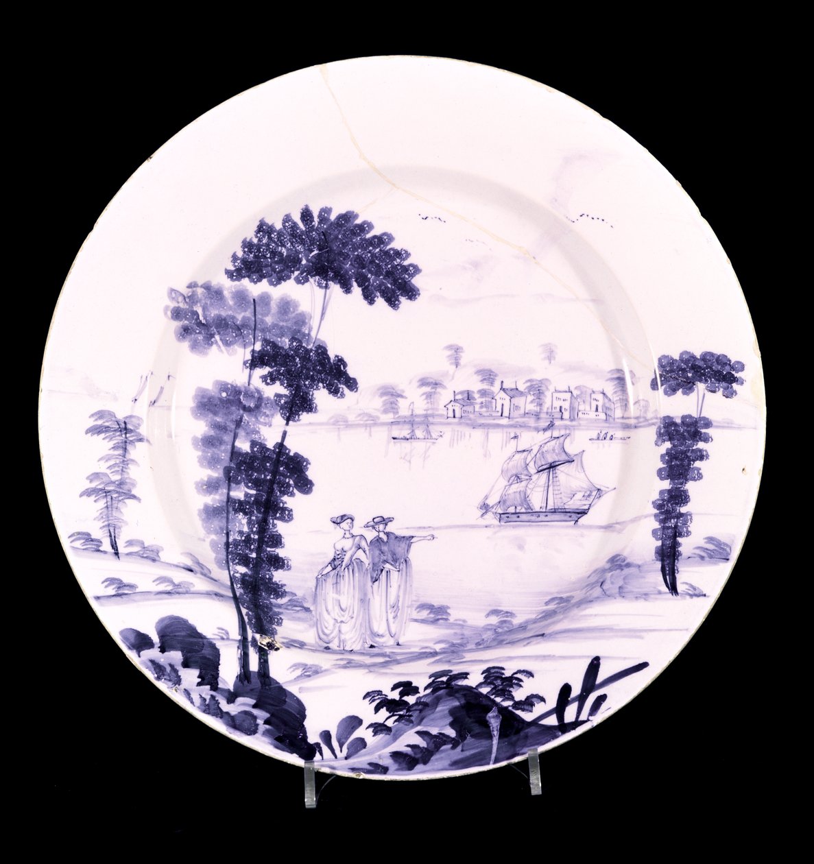 Prato Bristol delftware (cerâmica) de English School