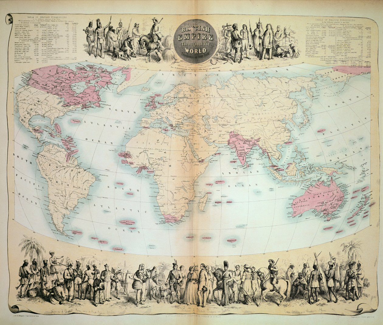 Império Britânico em todo o mundo de English School