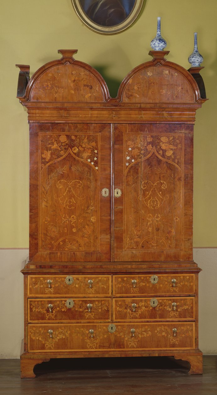 Gabinete, c.1700 (marchetaria de nogueira) de English School