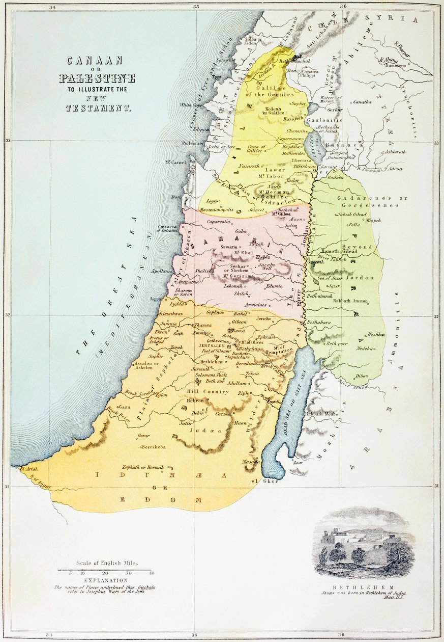 Canaã, ou Palestina na época do Novo Testamento de English School